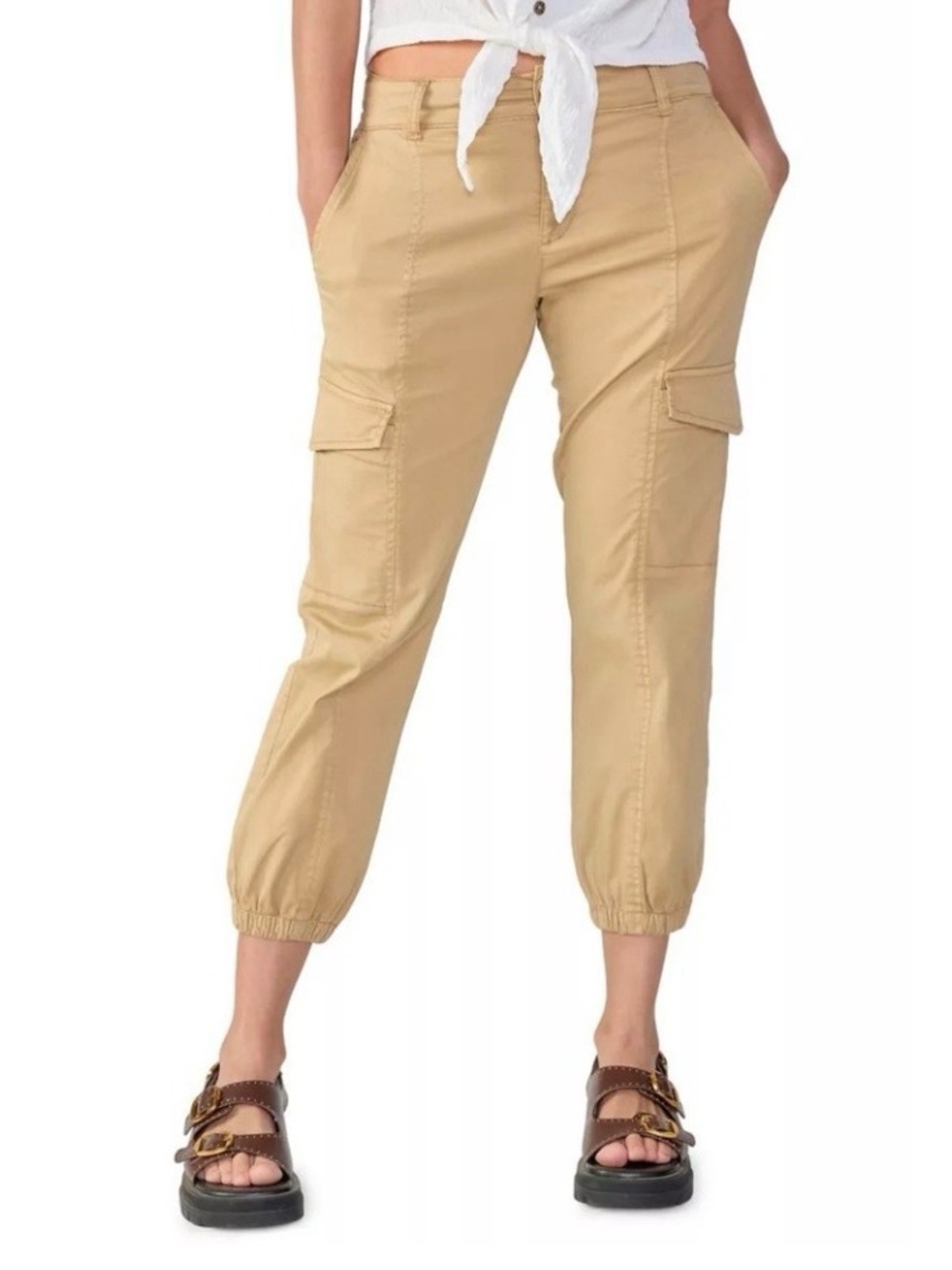 Sanctuary Rebel Jogger Pants NWOT Size 14W Khaki Cargo Utility Pants